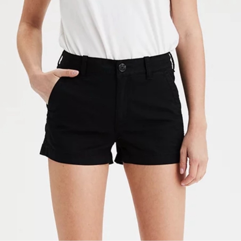 AE High-Waisted Black Short Short - 14